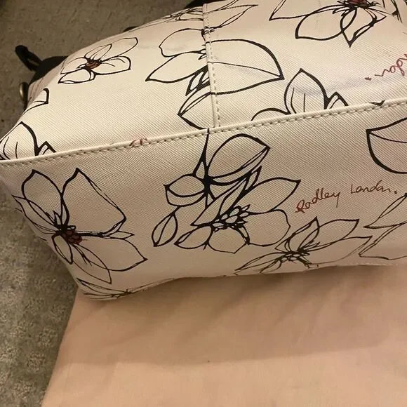 Radley London Black and White Floral Tote - Picture 6 of 8